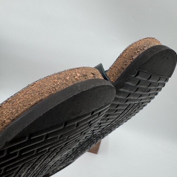 Helen Toe Loop Sandal woman’s size 39 8.5 - 9 Black Leather Comfort Sandal - Picture 11 of 13